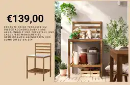 IKEA Küchenelement aus Akazienholz und Edelstahl Angebot