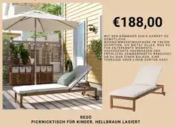 IKEA Resö Picknicktisch für Kinder, hellbraun lasiert Angebot