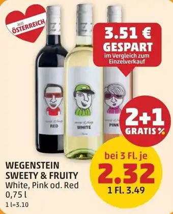 PENNY Wegenstein Sweety & Fruity White, Pink od. Red Angebot