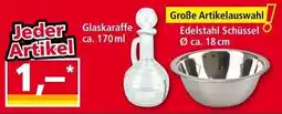 Norma Glaskaraffe mit Edelstahl Schüssel Angebot