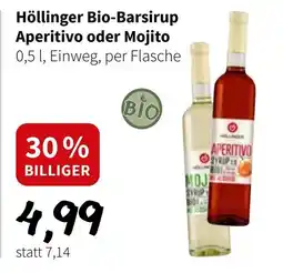 Der Grissemann Höllinger Bio-Barsirup Aperitivo oder Mojito Angebot