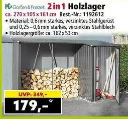 Norma Garten & Freizeit 2in1 Holzlager Angebot