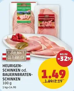 PENNY Heurigen-Schinken od. Bauernbratenschinken Angebot