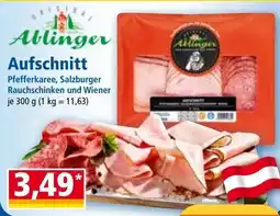 Norma Ablinger Aufschnitt Pfefferkaree, Salzburger Rauchschinken und Wiener Angebot