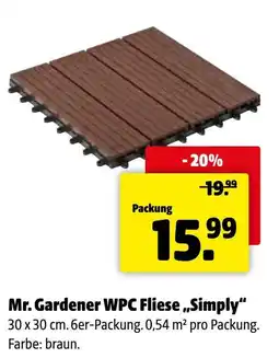 Der Grissemann Mr. Gardener WPC Fliese „Simply“ Angebot