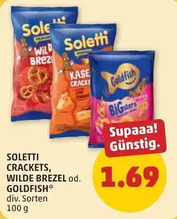 PENNY Soletti Crackerts, Wilde Brezel od. Goldfish* Angebot