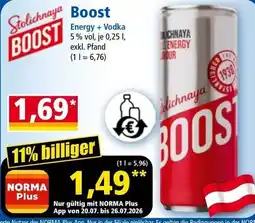 Norma Stolichnaya Boost Angebot