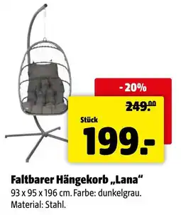 Der Grissemann Faltbarer Hängekorb „Lana“ Angebot