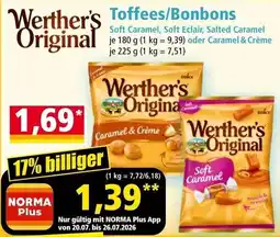 Norma Werther's Original Toffees/Bonbons Angebot