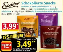 Norma Excelsior Schokolierte Snacks Angebot