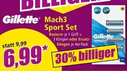 Norma Gillette Mach3 Sport Set Angebot