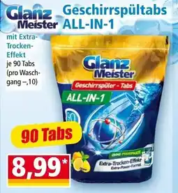 Norma Glanz Meister Geschirrspültabs ALL-IN-1 Angebot
