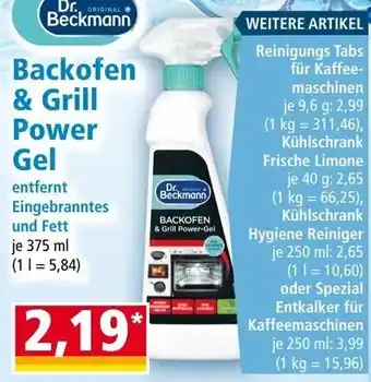 Norma Dr. Beckmann Backofen & Grill Power Gel Angebot