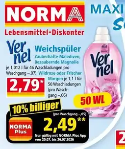 Norma Ver nel Weichspüler Angebot