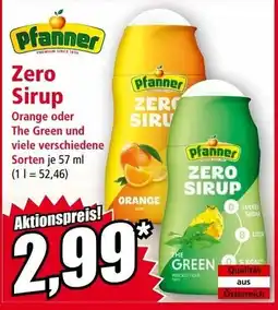Norma Pfanner Zero Sirup Angebot