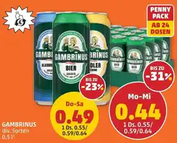 PENNY Gambrinus Bier Angebot