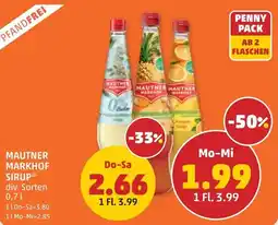 PENNY Mautner Markhof Sirup Angebot