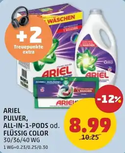 PENNY Ariel Pulver, All-in-1-Pods od. Flüssig Color Angebot