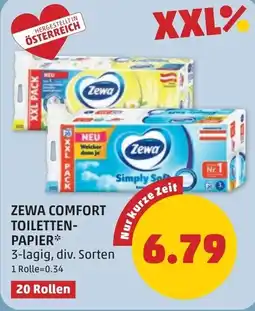 PENNY Zewa Comfort Toilettenpapier Angebot