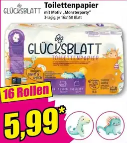 Norma Glücksbblatt Toilettenpapier Angebot