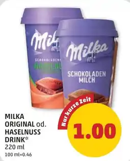 PENNY Milka Original oder Haselnuss Drink Angebot