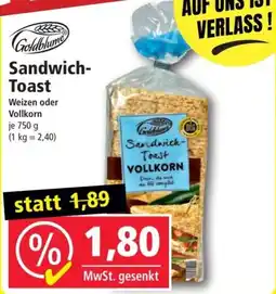 Norma Goldblume Sandwich-Toast Vollkorn Angebot