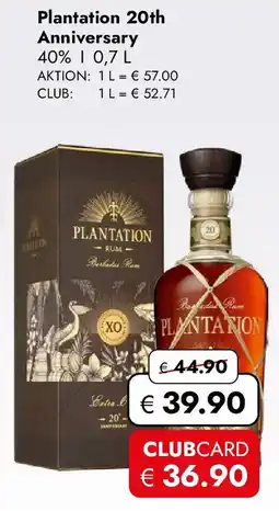 Travel FREE Plantation 20th anniversary 40% Angebot