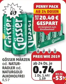 PENNY Gösser Märzen od. Natur-Radler od. Naturgold alkoholfrei Angebot