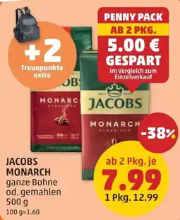 PENNY Jacobs Monarch ganze Bohnen od. gemahlen Angebot