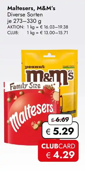 Travel FREE Maltesers, m&m's Angebot