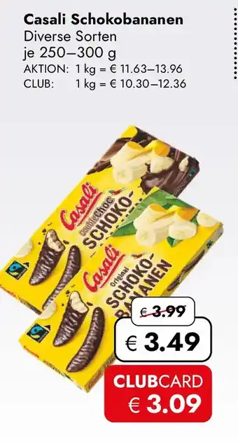 Travel FREE Casali schokobananen Angebot