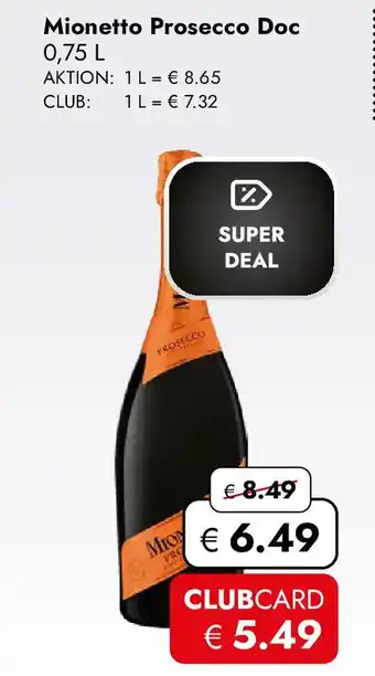 Travel FREE Mionetto prosecco doc Angebot