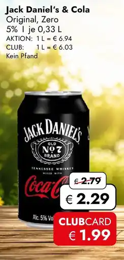 Travel FREE Jack Daniel's & Cola Angebot