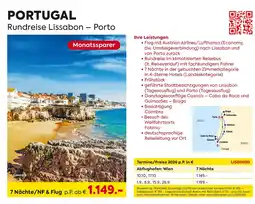 Billa Reisen Portugal rundreise lissabon - porto Angebot