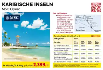 Karibische inseln msc opera