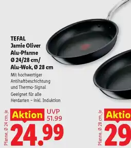 Lidl TEFAL Jamie Oliver Alu-Pfanne Ø 24/28 cm/ Alu-Wok, Ø 28 cm Angebot