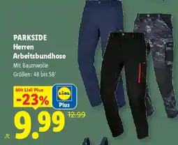 Lidl Parkside herren arbeitsbundhose Angebot