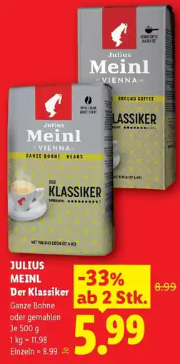Lidl Julius meinl der klassiker Angebot