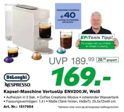 EP Nespresso kapsel-maschine vertuoup env200.w, weiß Angebot