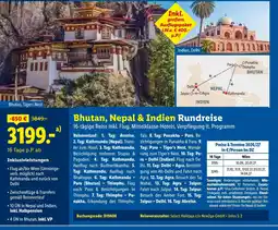 Lidl Reisen Bhutan, nepal & indien rundreise Angebot