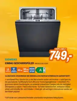 Expert Siemens Einbau-Geschirrspüler SN63EX21AE IQ300 Angebot