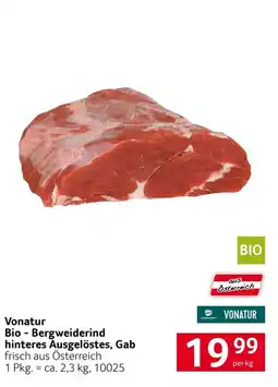Transgourmet Vonatur Bio - Bergweiderind hinteres Ausgelöstes Angebot