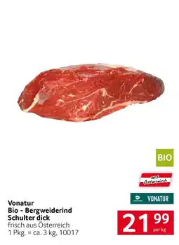 Transgourmet Vonatur Bio - Bergweiderind Schulter dick Angebot