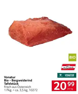 Transgourmet Vonatur Bio - Bergweiderind Tafelstück Angebot