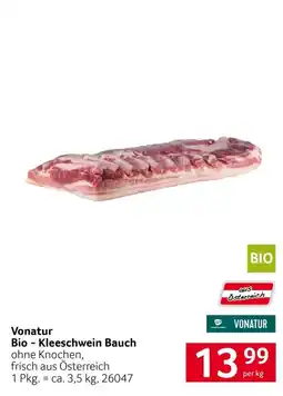 Transgourmet Vonatur Bio - Kleeschwein Bauch Angebot