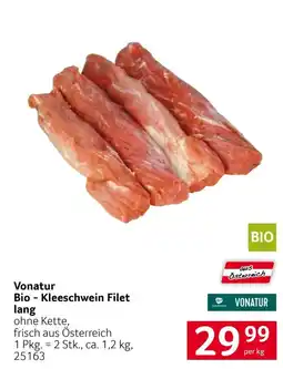 Transgourmet Vonatur Bio - Kleeschwein Filet lang Angebot