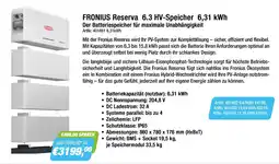 e-tec FRONIUS Reserva 6.3 HV-Speicher Angebot