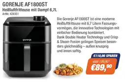 e-tec Gorenje AF1800ST Heißluftfritteuse mit Dampf Angebot