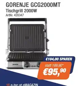 e-tec Gorenje Tischgrill 2000W Angebot