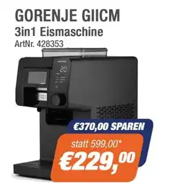 e-tec Gorenje 3in1 Eismaschine Angebot